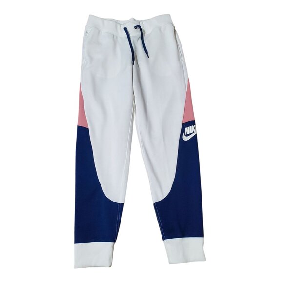 Nike Retro Streetwear Joggers Off White, Blue and Mauve Size Med - Picture 5 of 14